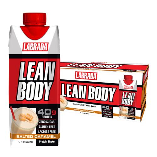 Labrada Lean Body Ready-to-Drink Protein Shake (12 x 500 ml, Caramel Salé)