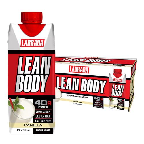 Labrada Lean Body Ready-to-Drink Protein Shake (12 x 500 ml, Vanille)