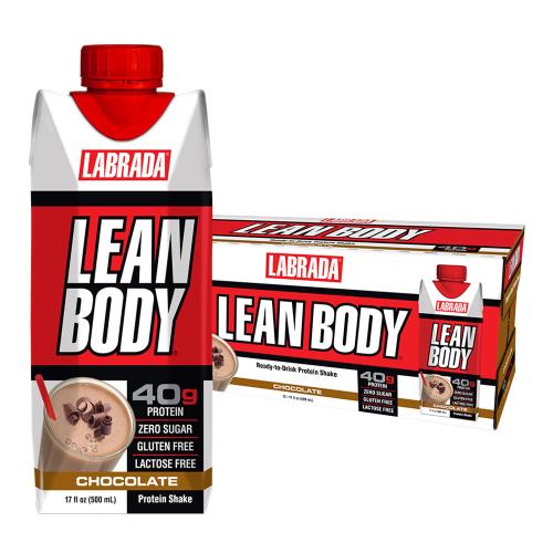 Labrada Lean Body Ready-to-Drink Protein Shake (12 x 500 ml, Chocolat)