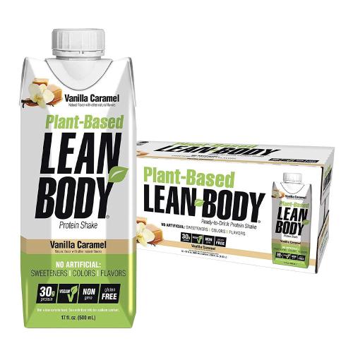 Labrada Lean Body Plant Based Protein Shake (12 x 500 ml, Vanille et Caramel)