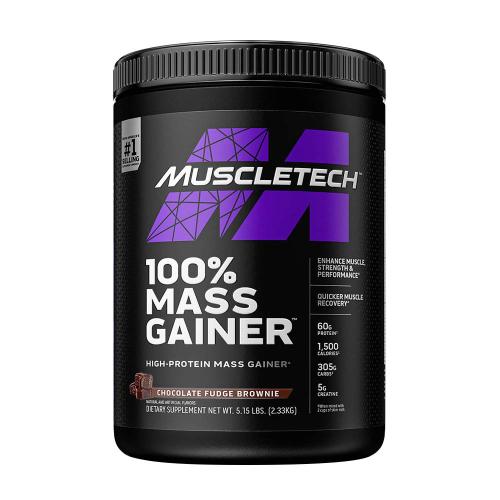 MuscleTech 100% Mass Gainer (2.3 kg, Brownie au Fudge Chocolaté)