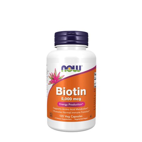 Now Foods Biotin 5,000 mcg (120 Capsule végétale)