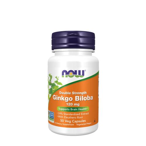 Now Foods Ginkgo Biloba, Double Strength 120 mg (50 Capsule végétale)