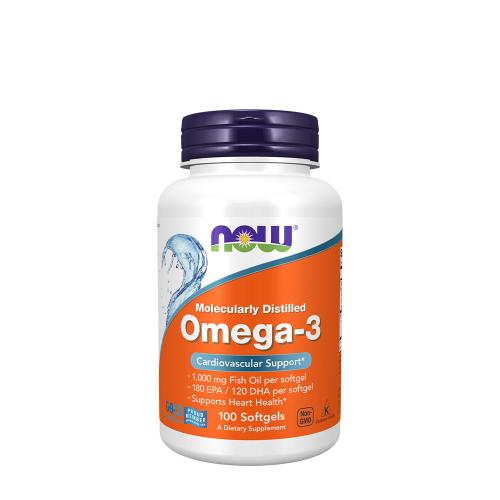 Now Foods Omega-3, Molecularly Distilled (100 Capsule molle)