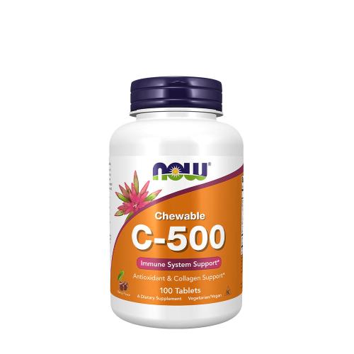 Now Foods Vitamin C-500 Chewable (100 Comprimé à sucer, Cerise et Fruits des Bois)