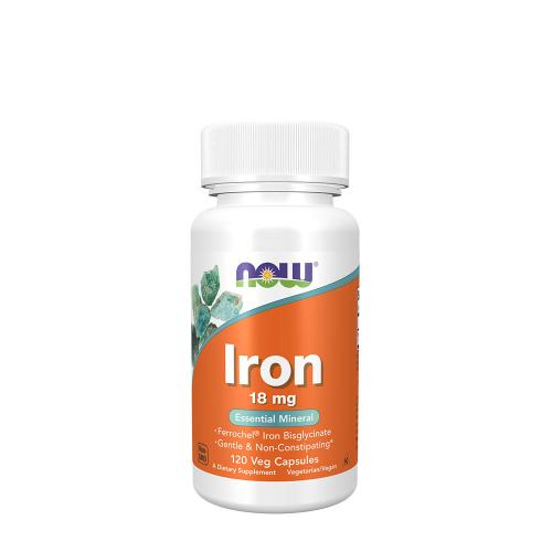 Now Foods Iron 18 mg Veg Capsules (120 Capsule végétale)