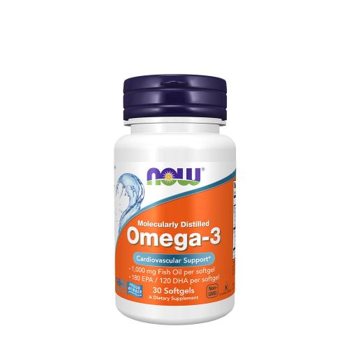 Now Foods Omega-3, Molecularly Distilled Softgels (30 Capsule molle)