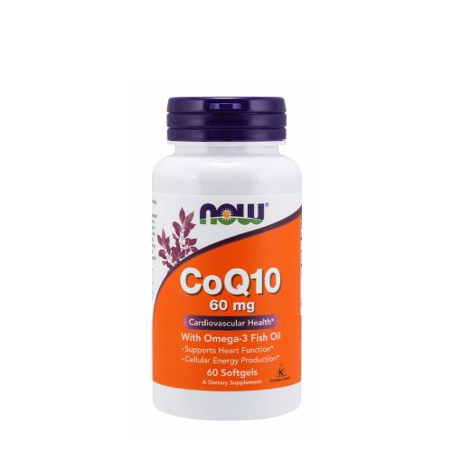 Now Foods CoQ10 60 mg with Omega 3 Fish Oil (60 Capsule molle)