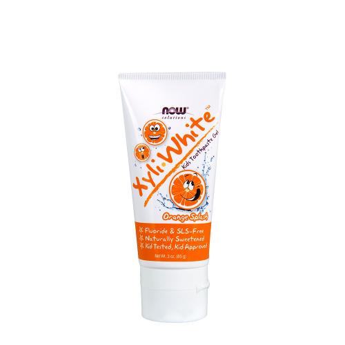 Now Foods XyliWhite Bubblegum Splash Toothpaste Gel for Kids (85 g, Orange)