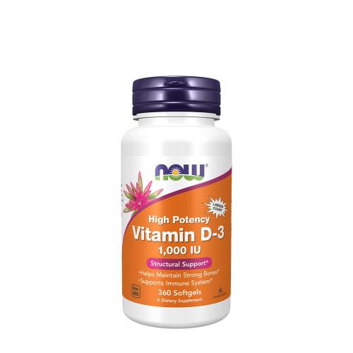 Now Foods Vitamin D-3 1000 IU (360 Capsule molle)