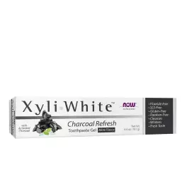   Now Foods XyliWhite Charcoal Refresh Toothpaste Gel (181 g, Menthe)