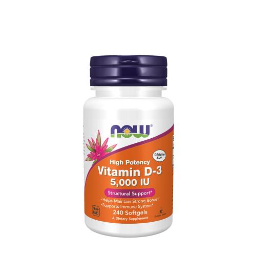 Now Foods Vitamin D-3 5,000 IU (240 Capsule molle)