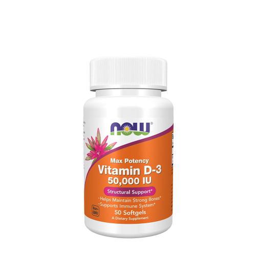 Now Foods Vitamin D-3 50,000 IU (50 Capsule molle)