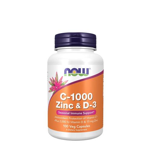 Now Foods C-1000 Zinc & D-3 (100 Capsule végétale)