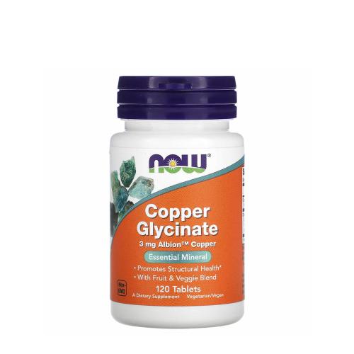 Now Foods Copper Glycinate 3 mg (120 Comprimé)