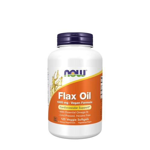 Now Foods Flax Oil 1000 mg Vegan Formula (120 Veggie Capsule molle)