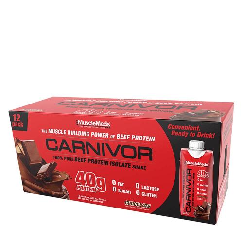 MuscleMeds Carnivor RTD Beef Protein Shake (12 Paquet, Chocolat)