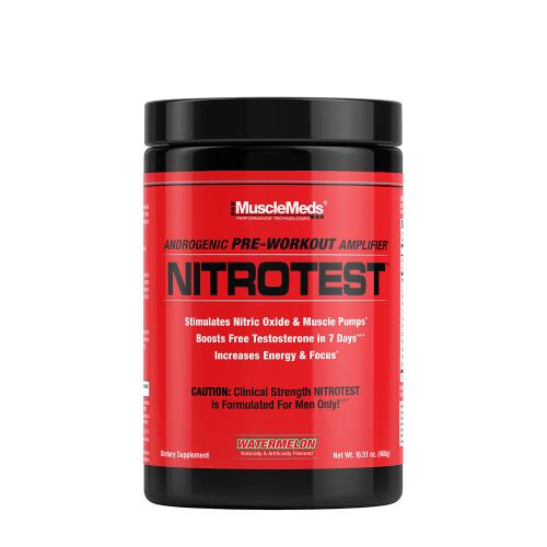 MuscleMeds Nitrotest - 2 in 1 Pre-Workout + Test Booster (468 g, Pastèque)