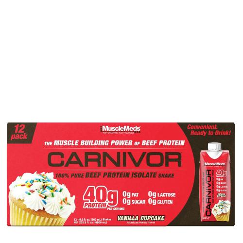 MuscleMeds Carnivor RTD Beef Protein Shake (12 Paquet, Biscuit Vanille)