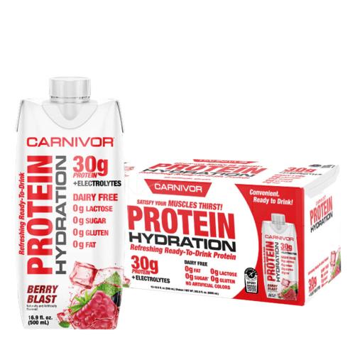 MuscleMeds Carnivor RTD Beef Protein Shake (12 Paquet, Fruits des Bois Explosifs)