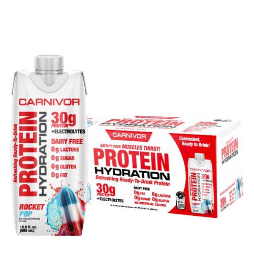 MuscleMeds Carnivor RTD Beef Protein Shake (12 Paquet, Rocket Pop)