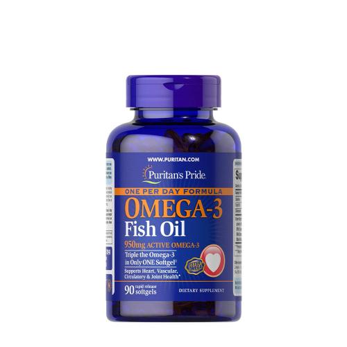 Puritan's Pride One Per Day Omega-3 Fish Oil 1360 mg (950 mg Active Omega-3) (90 Capsule molle)