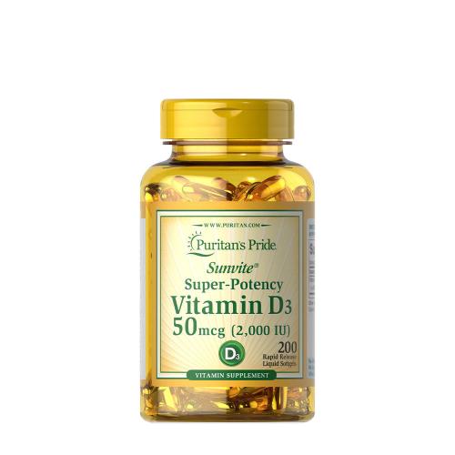 Puritan's Pride Vitamin D3 2000 IU (200 Capsule molle)