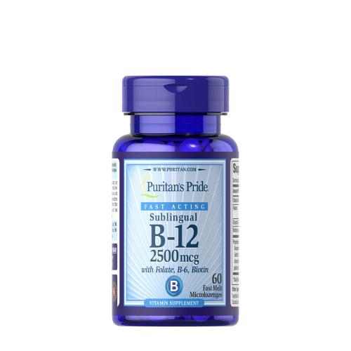 Puritan's Pride Vitamin B-12 2500 With Folic Acid (60 Comprimé à sucer mini)