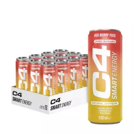   Cellucor C4 Smart Energy Drink (12 x 330 ml, Baies rouges Yuzu)