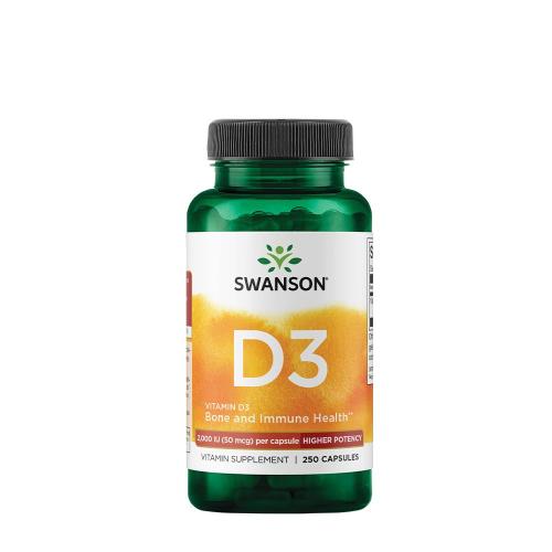 Swanson SWANSON VITAMIN D3 - HIGHER POTENCY 2,000 IU (250 Capsules) (250 Capsule)