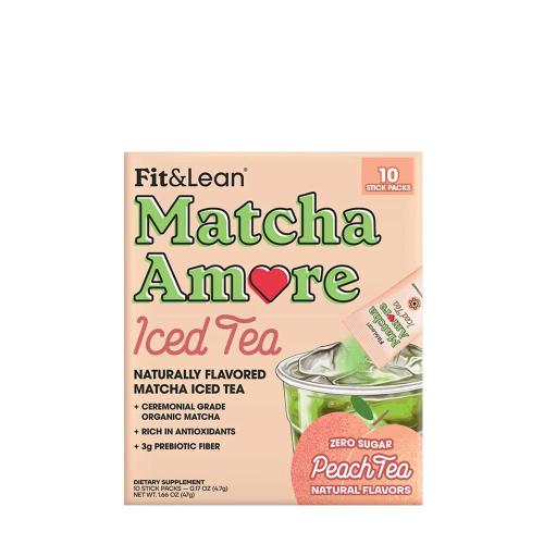 Fit & Lean Matcha Amore - Iced Tea (47 g, Thé Glacé à la Pêche)