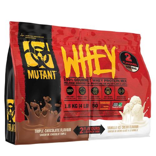 Mutant WHEY 4 LBS Dual Chamber Bag (1.8 kg, Triple Chocolat + Glace à la Vanille)