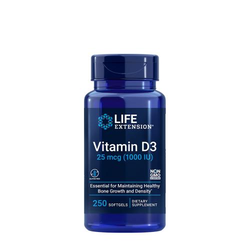 Life Extension Vitamin D3 25 mcg (1000 IU) (250 Capsule molle)