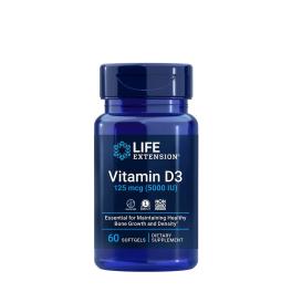   Life Extension Vitamin D3 125 mcg (5000 IU) (60 Capsule molle)