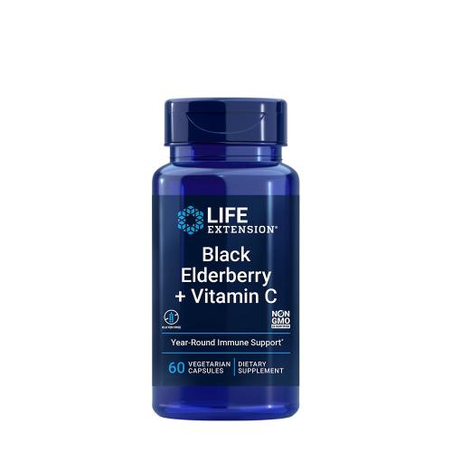 Life Extension Black Elderberry + Vitamin C (60 Capsule végétale)