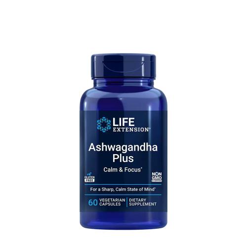 Life Extension Ashwagandha Plus Calm & Focus (60 Capsule végétale)