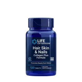   Life Extension Hair, Skin & Nails Collagen Plus Formula (120 Comprimé)