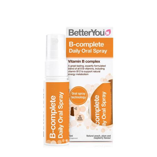 BetterYou B-Complete Oral Spray (25 ml, Pêche, Prune et Framboise Naturelle)