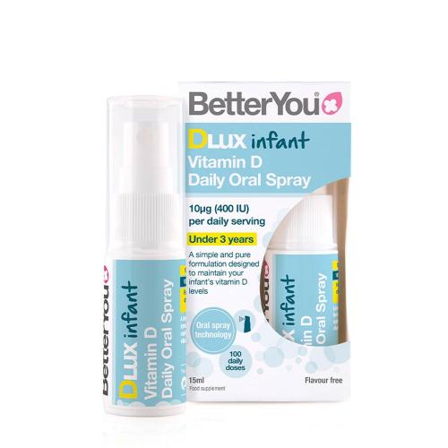 BetterYou Dlux Infant Daily Vitamin D Oral Spray  (15 ml, Sans Arôme)