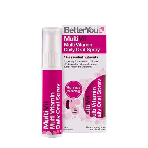 BetterYou Multivitamin Oral Spray (25 ml, Cassis et Prune Naturelles)