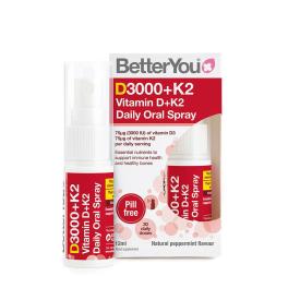   BetterYou Dlux+ Vitamin D+K2 Daily Oral Spray  (12 ml, Menthe Poivrée Naturelle)