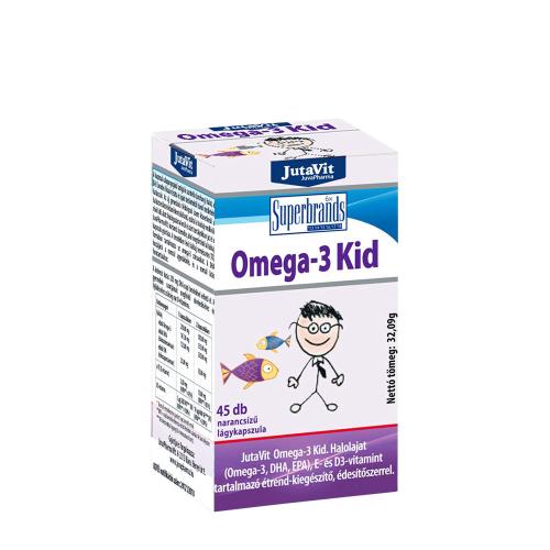 JutaVit Omega-3 Kid Orange Flavoured softgel (45 Capsule molle, Orange)