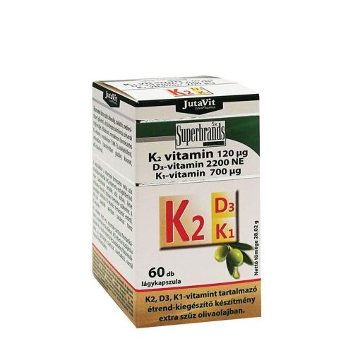 JutaVit Vitamin K2+D3+K1 (60 Capsule molle)