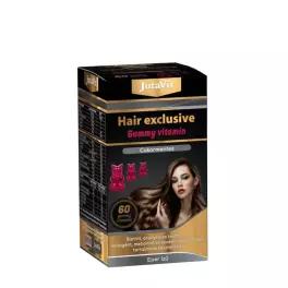   JutaVit Hair Exclusive Gummy Vitamin (60 Gélatine en bonbon, Fraise)