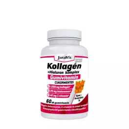   JutaVit Collagen + Hialuron Complex Sugar Free Gummy (60 Gélatine en bonbon, Ananas Fraise)