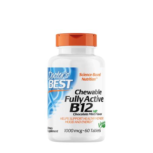 Doctor's Best Chewable Fully Active B12 1000 mcg (60 Comprimé, Chocolat à la Menthe)