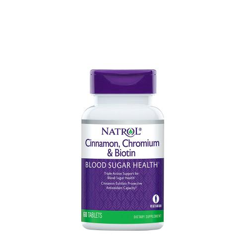 Natrol Cinnamon, Chromium & Biotin (60 Comprimé)