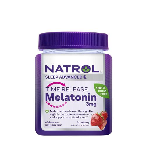 Natrol Melatonin Gummy 3 mg  (65 gumicukor, Fraise)