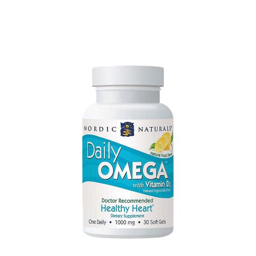 Nordic Naturals Daily Omega With Vitamin D (30 Capsule molle, Saveur de Fruits Naturels)