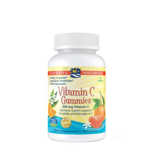 Nordic Naturals Vitamin C Gummies 250 mg  (120 Gélatine en bonbon, Mandarine)